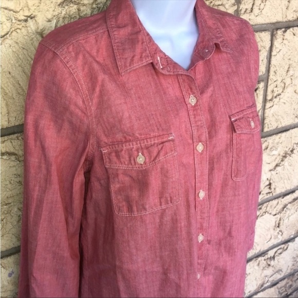 Old navy button up light pink Top Western Size Small - Picture 4 of 11